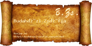 Budaházi Zsófia névjegykártya